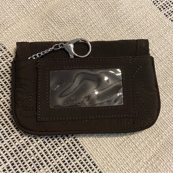 VERA BRADLEY / Espresso Flap ID Key Chain Wallet - Picture 5 of 9
